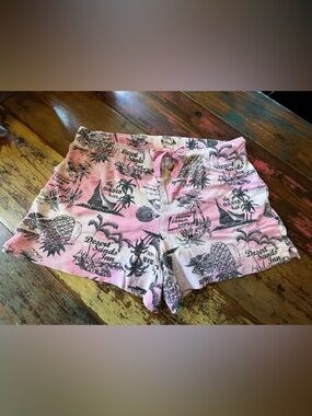 Joe Fresh Pink and Black Printed Pyjama Shorts
